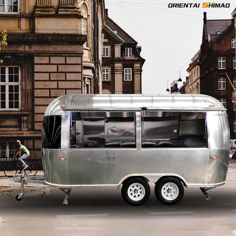 အလူမီနီယမ် Airstream အစားအသောက်ထရပ်