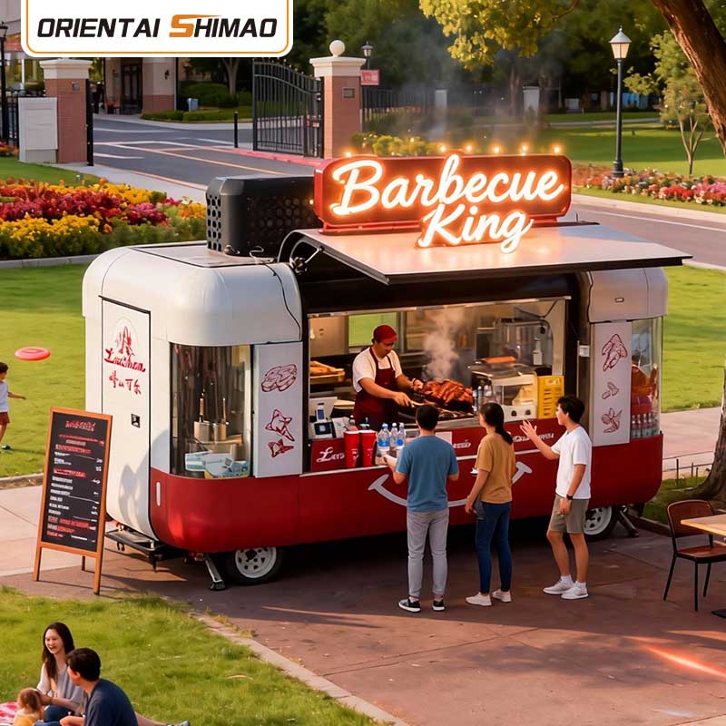 Dessert Cart Mobile Kitchen Street Food Cart Catering Food Trailer Sweet Concept Food Truck
