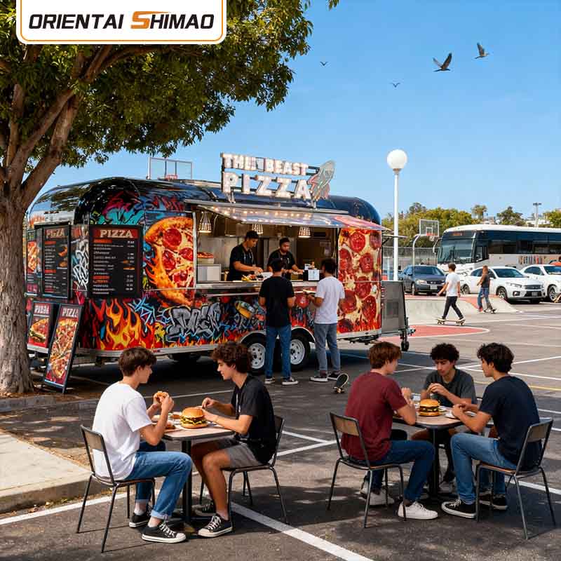 Food Truck တပ်ဆင်ထားသည်။