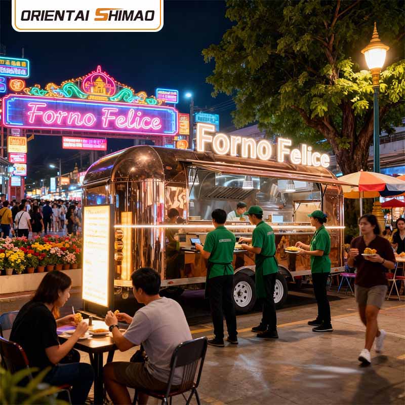 Food Truck စက်ပစ္စည်း လုပ်ငန်းသုံး မီးဖိုချောင်သုံး ကိရိယာများ မိုဘိုင်းအစားအစာ စားသောက်ကုန် အစားအသောက် စားသောက်ကုန် ကူညီဆောင်ရွက်ပေးခြင်း။