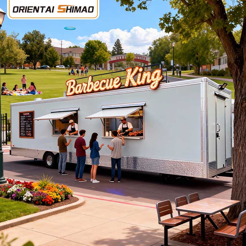 ရေခဲမုန့်လှည်း Gelato Dessert Churros Mobile Catering Food Trailer Street Service Food Truck